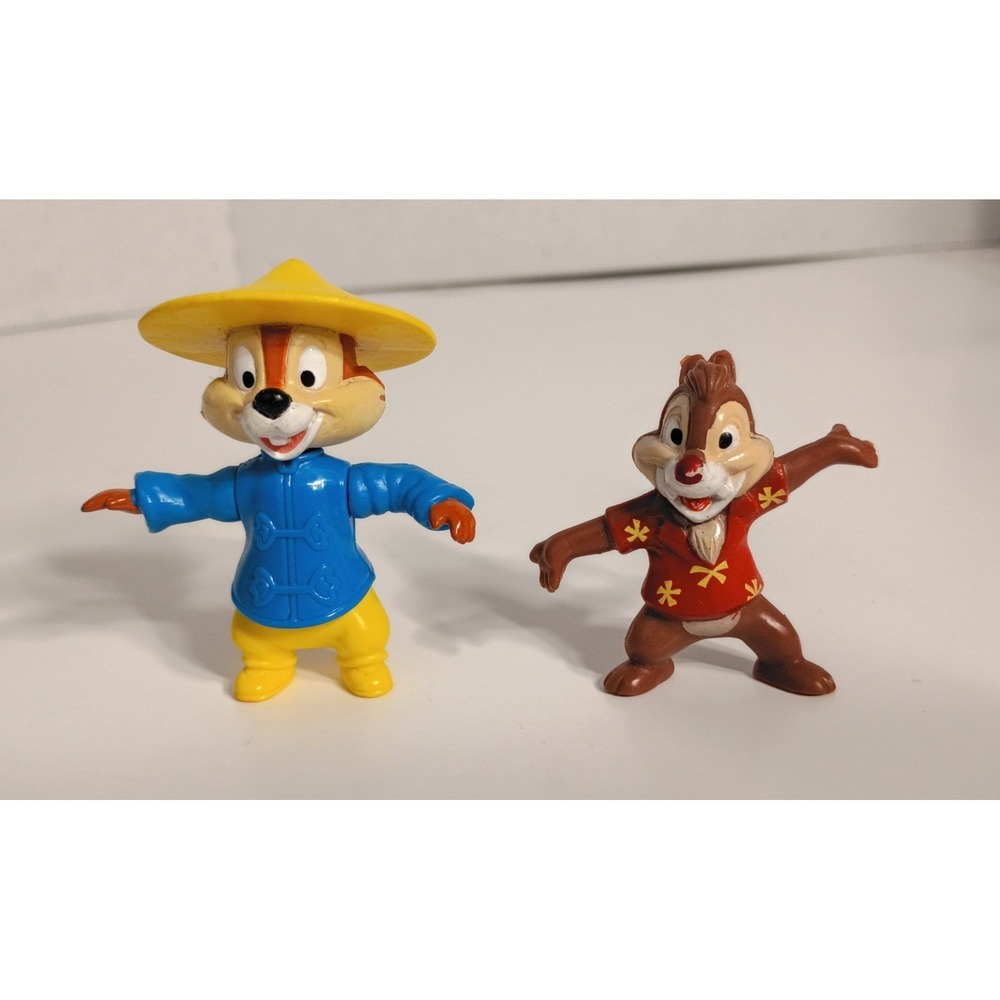 Vintage 1990's Disney Chip & Dale Rescue Rangers PVC Figures 2" McD's Kelloggs‎